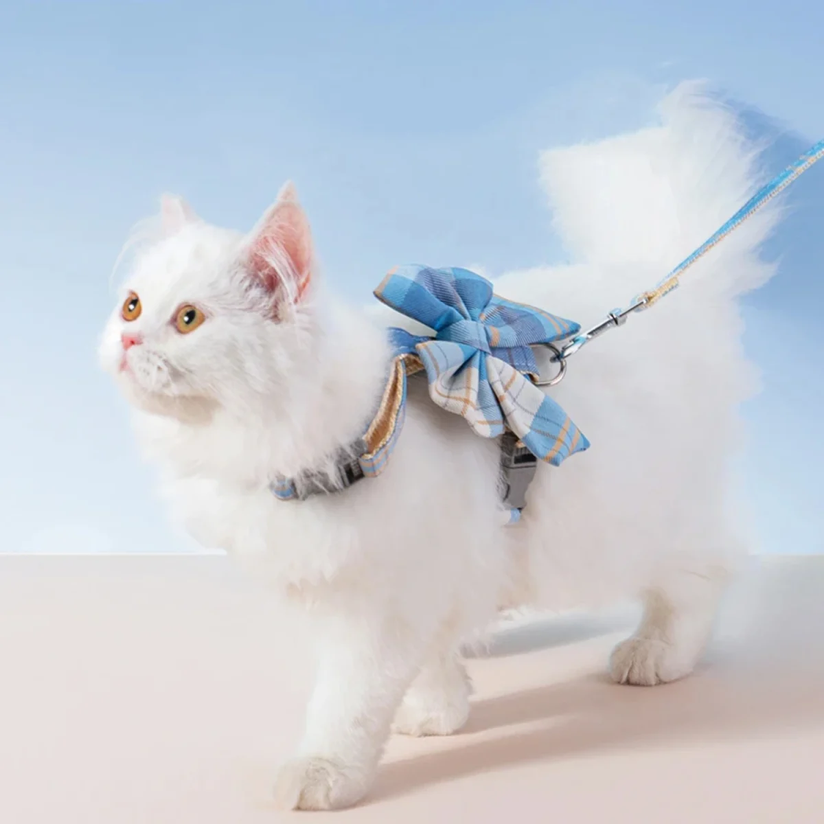 Cute Cat Harness with Chest Strap and Traction Rope
