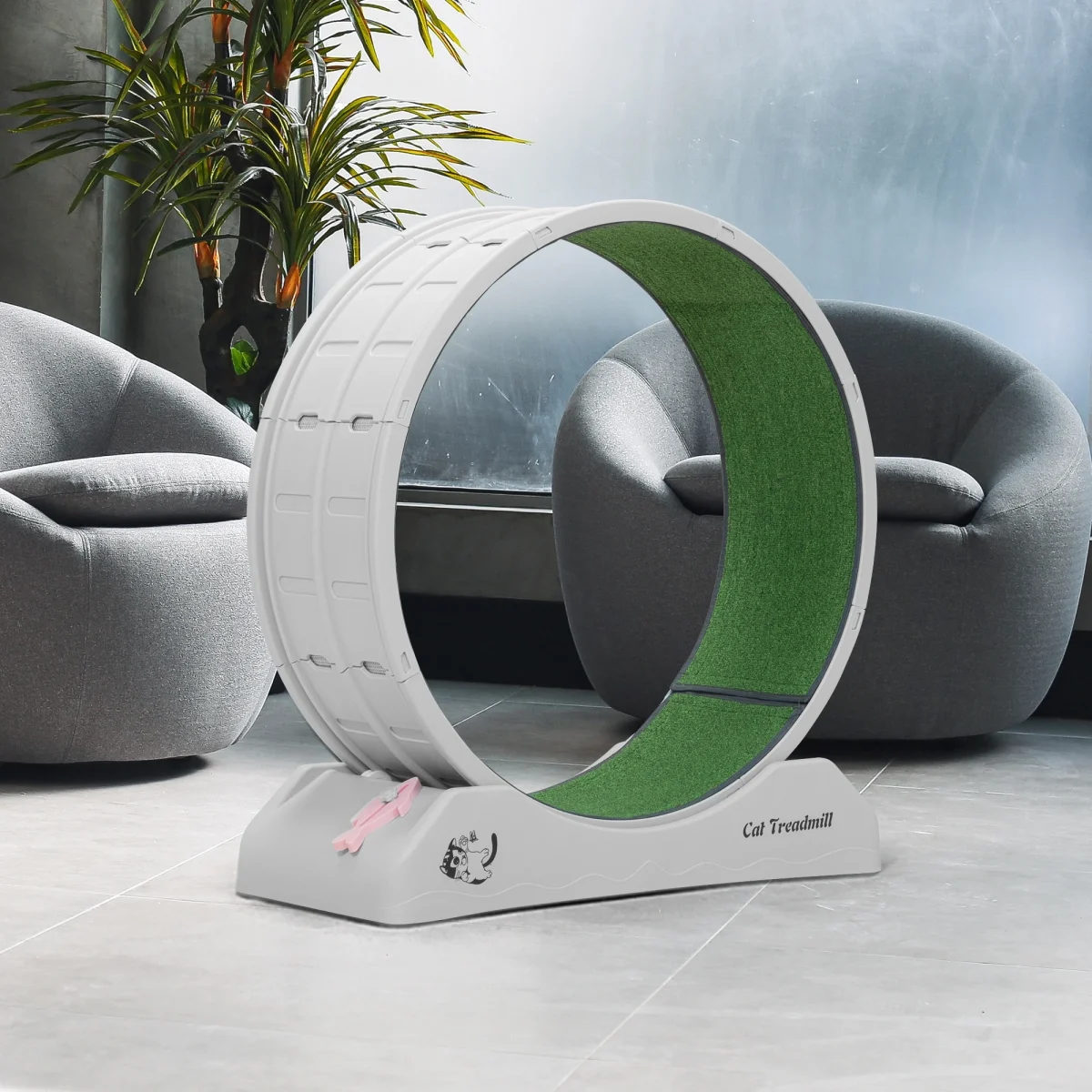 Plastic Cat Running Wheel – Grey